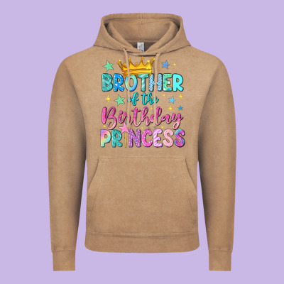Brother Of The Birthday Princess Vintage Hoodie Designed By Nancycooperartshop