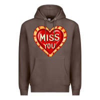 Coffee valentine's day hearts 6 Premium Hoodie - FaDigitalArtStudio