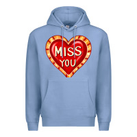 Colony Blue valentine's day hearts 6 Premium Hoodie - FaDigitalArtStudio