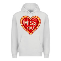 Dove Grey valentine's day hearts 6 Premium Hoodie - FaDigitalArtStudio