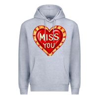 Heather Grey valentine's day hearts 6 Premium Hoodie - FaDigitalArtStudio