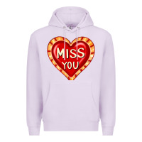 Lilac valentine's day hearts 6 Premium Hoodie - FaDigitalArtStudio