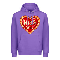 Purple valentine's day hearts 6 Premium Hoodie - FaDigitalArtStudio