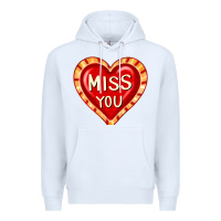 White valentine's day hearts 6 Premium Hoodie - FaDigitalArtStudio