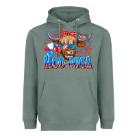 Sage moo rica Heavyweight Hoodie - CowhideDigitalArt