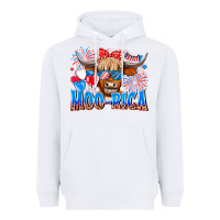 White moo rica Heavyweight Hoodie - CowhideDigitalArt