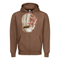 Chestnut Catchers Mitt Fa Element Zipper Hoodie - FaDigitalArtStudio