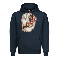 Navy Catchers Mitt Fa Element Zipper Hoodie - FaDigitalArtStudio