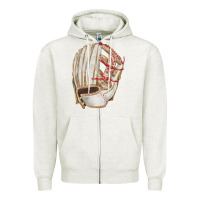 Oatmeal Heather Catchers Mitt Fa Element Zipper Hoodie - FaDigitalArtStudio