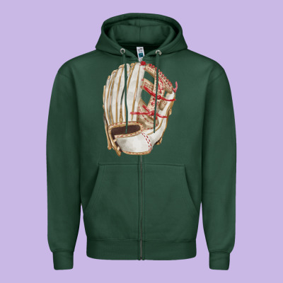 Catchers Mitt Fa Element Zipper Hoodie Designed By Fadigitalartstudio