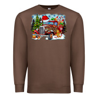 Chestnut Christmas truck Premium Sweatshirt - CowhideDigitalArt