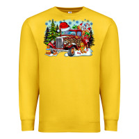Lemon Christmas truck Premium Sweatshirt - CowhideDigitalArt