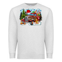 Oatmeal Heather Christmas truck Premium Sweatshirt - CowhideDigitalArt