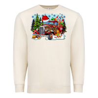 Sandshell Christmas truck Premium Sweatshirt - CowhideDigitalArt