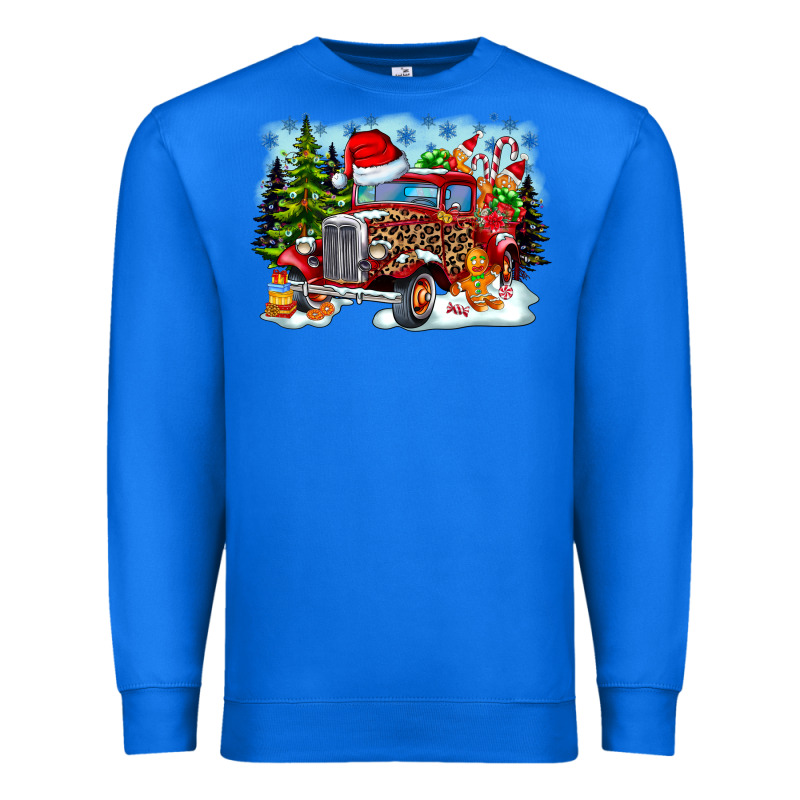 Christmas Truck Premium Sweatshirt by CowhideDigitalArt | Teevron