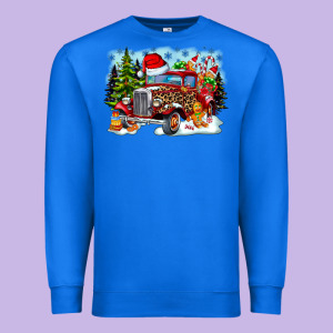Christmas Truck Premium Sweatshirt Designed By Cowhidedigitalart