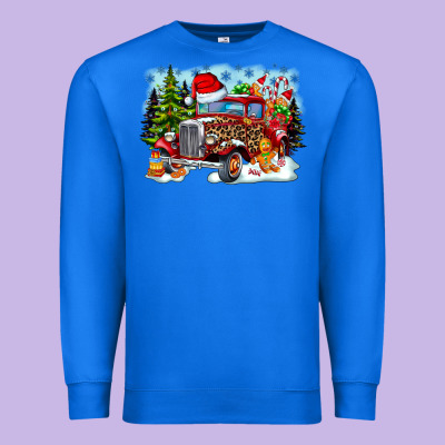 Christmas Truck Premium Sweatshirt Designed By Cowhidedigitalart