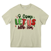 Mossy o come let us adore him christmas Heavy Core Tee - MaliasSmallBusiness
