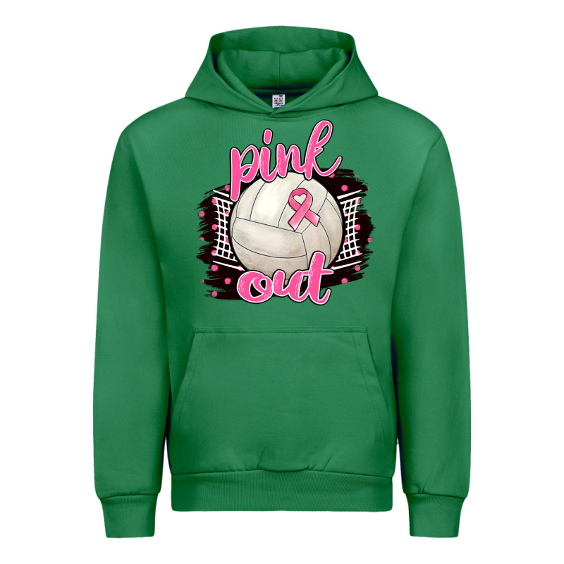 Pink Out Volleyball Urban Hoodie by BarkalooDesign | Teevron