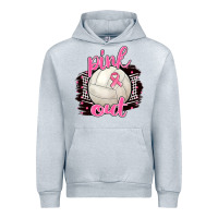 Heather Grey Pink Out Volleyball Urban Hoodie - BarkalooDesign