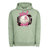 Pigment Oil Green Pink Out Volleyball Urban Hoodie - BarkalooDesign