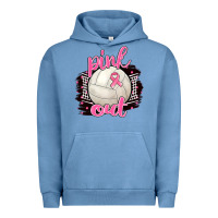 Pigment Pebble Blue Pink Out Volleyball Urban Hoodie - BarkalooDesign