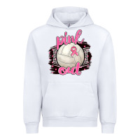 White Pink Out Volleyball Urban Hoodie - BarkalooDesign