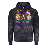 Cloud Black Mardi Gras crew with gnomes Vintage Hoodie - NancyCooperArtShop