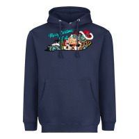 Navy merry christmas y'all kentucky Heavyweight Hoodie - CowhideDigitalArt