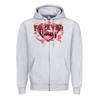 Heather Grey forever yours Zipper Hoodie - FaDigitalArtStudio