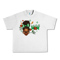 Lunar Rock Afro Messy Bun Full Face Basketball Mom Urban Heavy Tee - texasbilliewilder