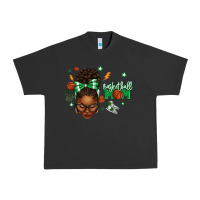 Pigment Black Afro Messy Bun Full Face Basketball Mom Urban Heavy Tee - texasbilliewilder