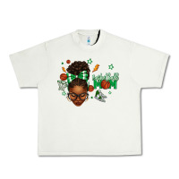 Pistachio Afro Messy Bun Full Face Basketball Mom Urban Heavy Tee - texasbilliewilder