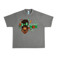 Tornado Afro Messy Bun Full Face Basketball Mom Urban Heavy Tee - texasbilliewilder