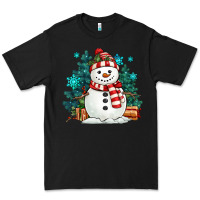 Black christmas snowman Premium Tee - MaliasSmallBusiness