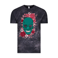 Cloud Black Skull with flowers Vintage Tee - Bettercallsaul