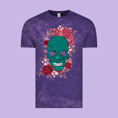 Skull With Flowers Vintage Tee Designed By Bettercallsaul
