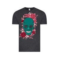 Vintage Black Skull with flowers Vintage Tee - Bettercallsaul