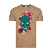 Vintage Coffee Skull with flowers Vintage Tee - Bettercallsaul