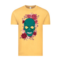 Vintage Mustard Skull with flowers Vintage Tee - Bettercallsaul