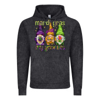 Vintage Black Mardi Gras with my gnomes Vintage Hoodie - NancyCooperArtShop