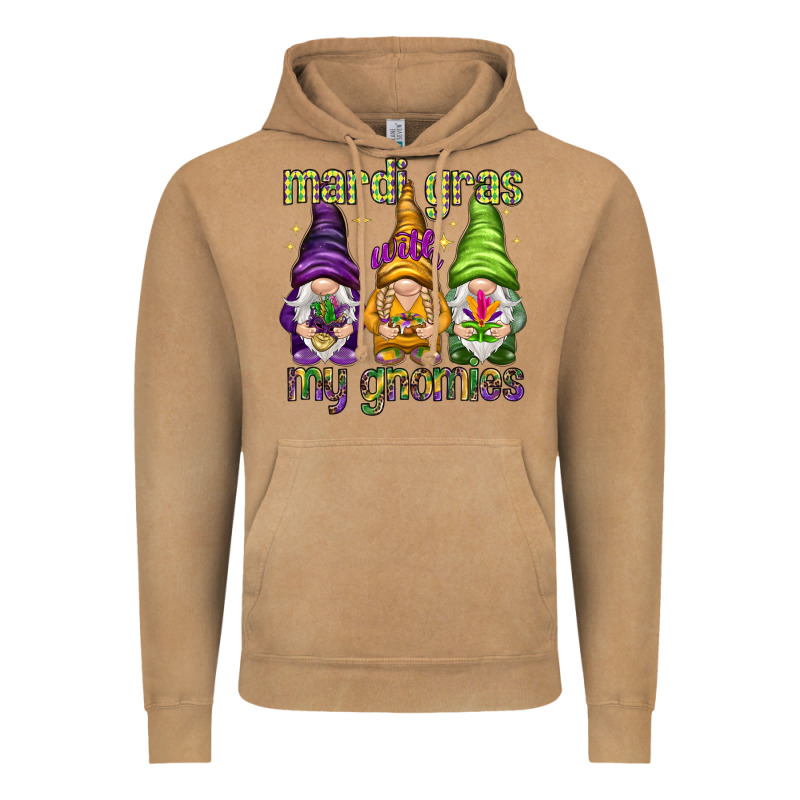 Mardi Gras With My Gnomes Vintage Hoodie by NancyCooperArtShop | Teevron