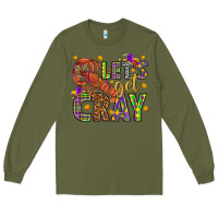 Army Green Let's get cray Long Sleeve Tee - HowdyJamesFarm
