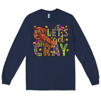 Navy Let's get cray Long Sleeve Tee - HowdyJamesFarm