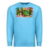 Ocean Blue Christmas teacher Premium Sweatshirt - CowhideDigitalArt