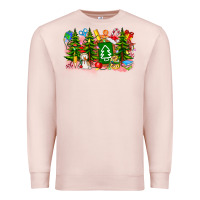 Pale Pink Christmas teacher Premium Sweatshirt - CowhideDigitalArt