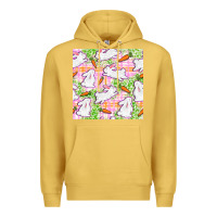 Antique Gold Easter Bunnies With Carrots Seamless Pattern Premium Hoodie - BundleAndBundleShop