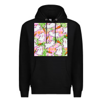 Black Easter Bunnies With Carrots Seamless Pattern Premium Hoodie - BundleAndBundleShop