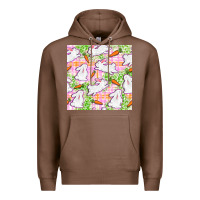 Chestnut Easter Bunnies With Carrots Seamless Pattern Premium Hoodie - BundleAndBundleShop