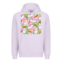 Lilac Easter Bunnies With Carrots Seamless Pattern Premium Hoodie - BundleAndBundleShop
